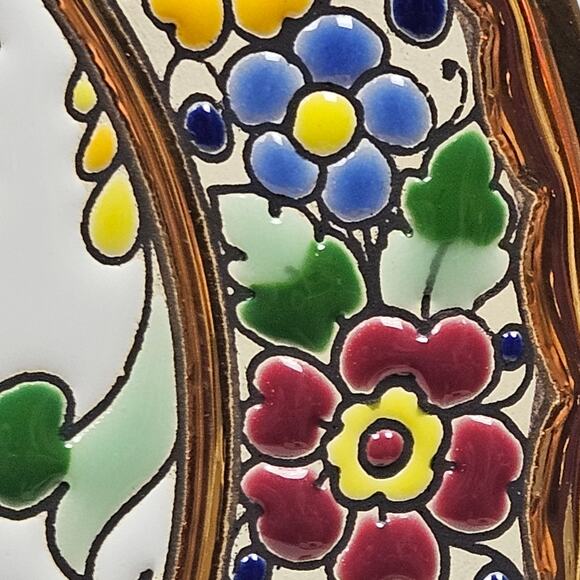 VTG Cearco Judaica Menorah Wall Plate 24K Gold Trim Spain Religious Jewish READ - Picture 5 of 8